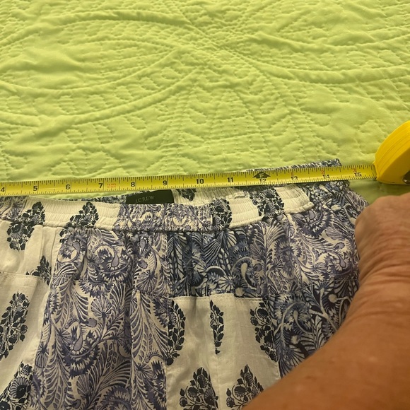 J.Crew side slit patchwork maxi skirt set with cropped top. Blue and white‎ sz S - Picture 4 of 15